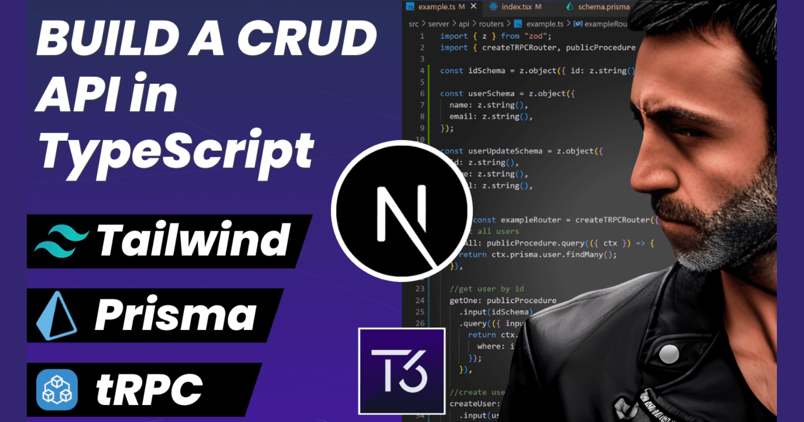 Typescript 🟦 CRUD API: Next.js, Tailwind, tRPC, Prisma Postgres, Docker